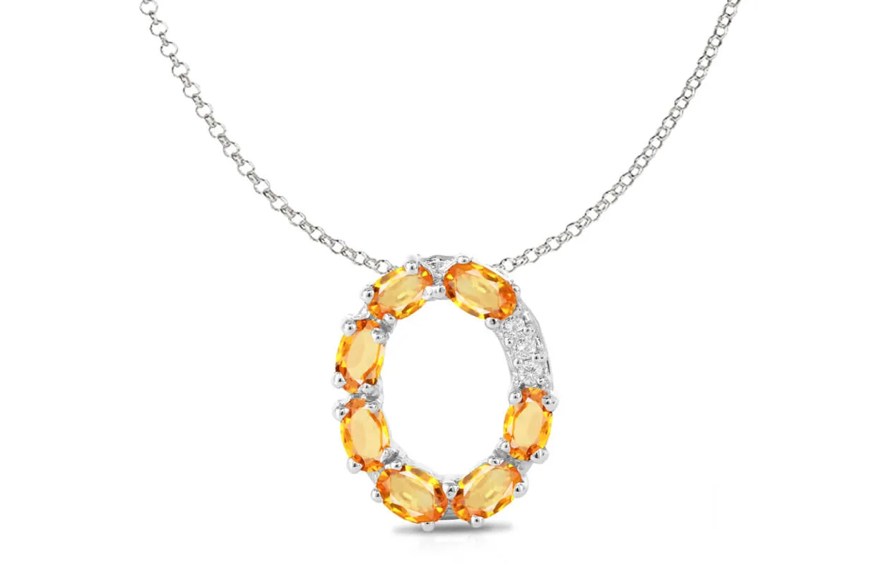 Pendant Letter O Initial 18kt Gold
