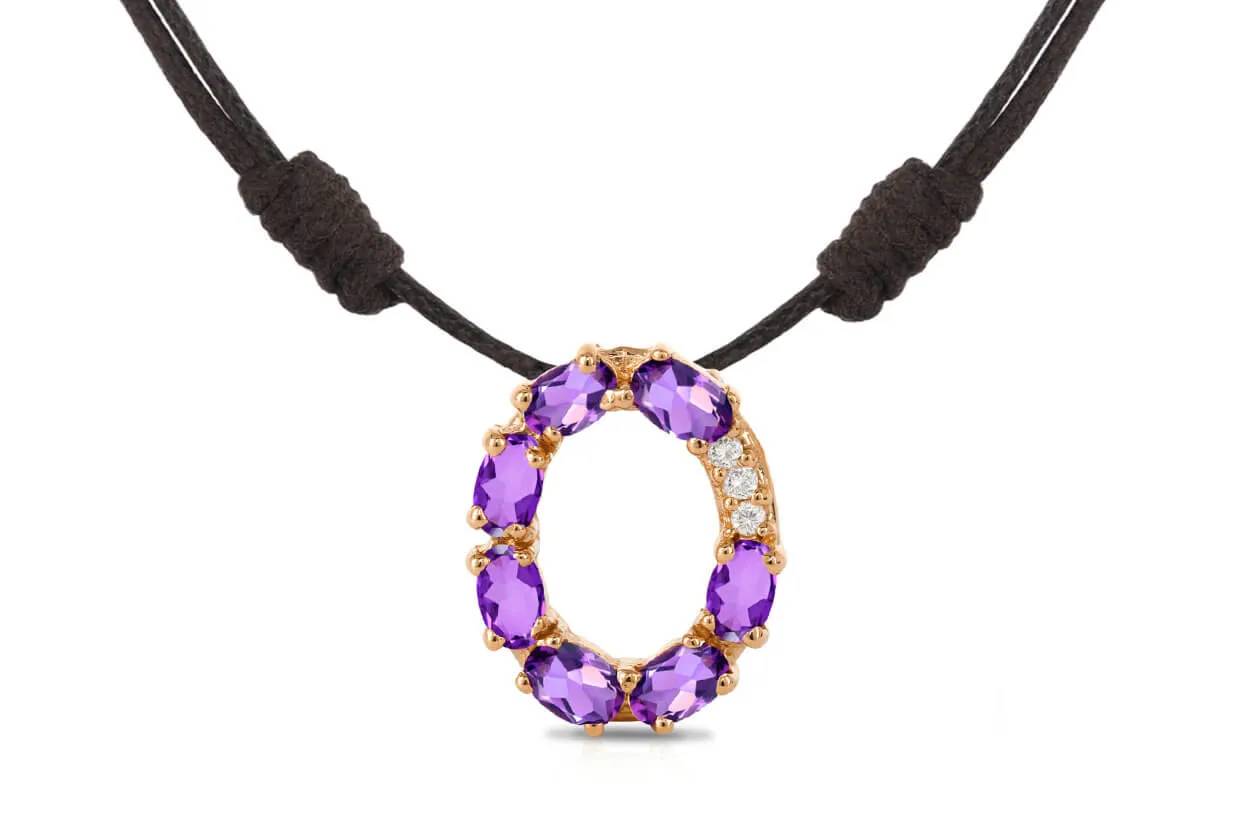 Pendant Letter O Initial 18kt Gold
