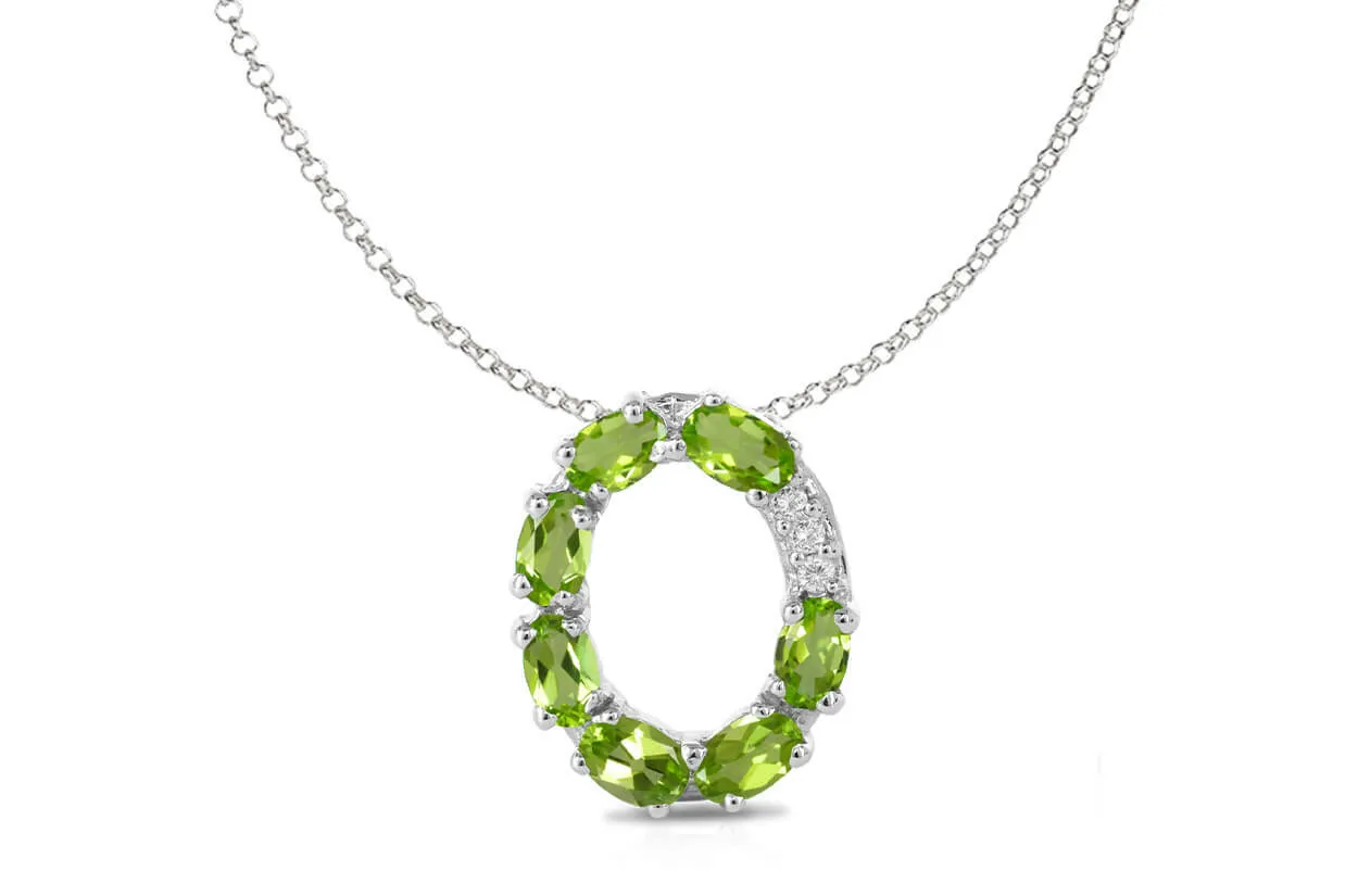 Pendant Letter O Initial 18kt Gold
