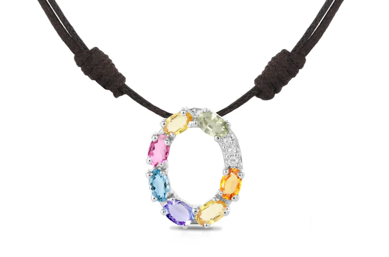 Pendant Letter O Initial 18kt Gold