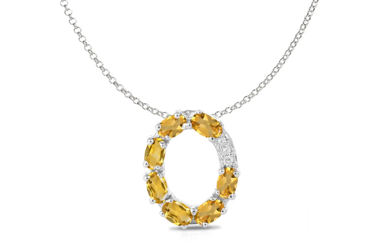 Pendant Letter O Initial 18kt Gold