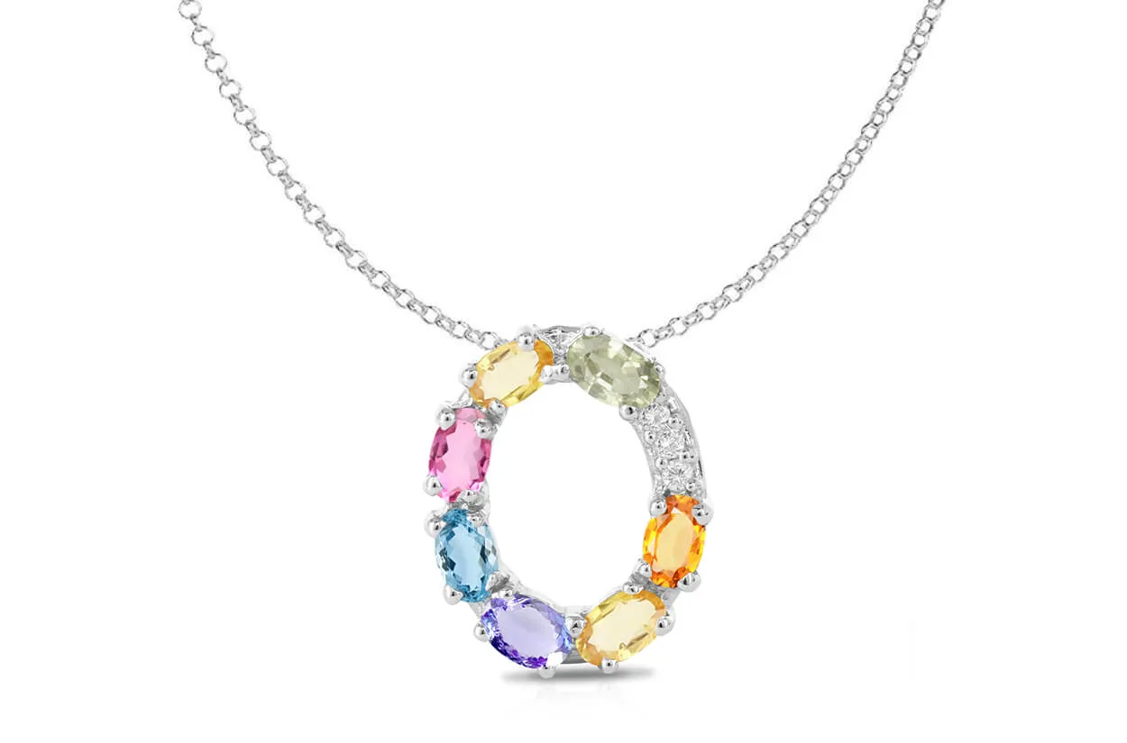Pendant Letter O Initial 18kt Gold