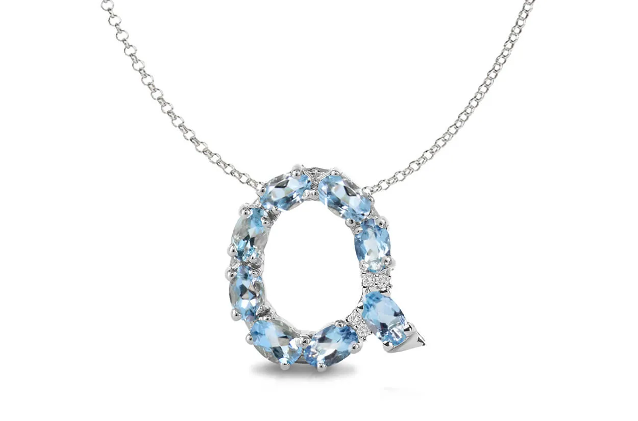 Pendant Letter Q Initial 18kt Gold