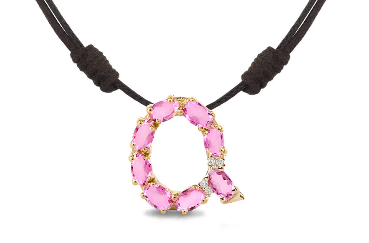 Pendant Letter Q Initial 18kt Gold