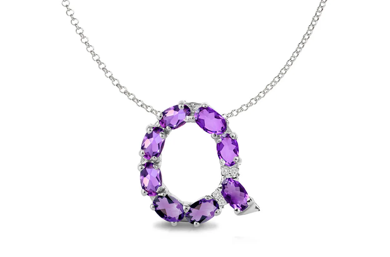 Pendant Letter Q Initial 18kt Gold