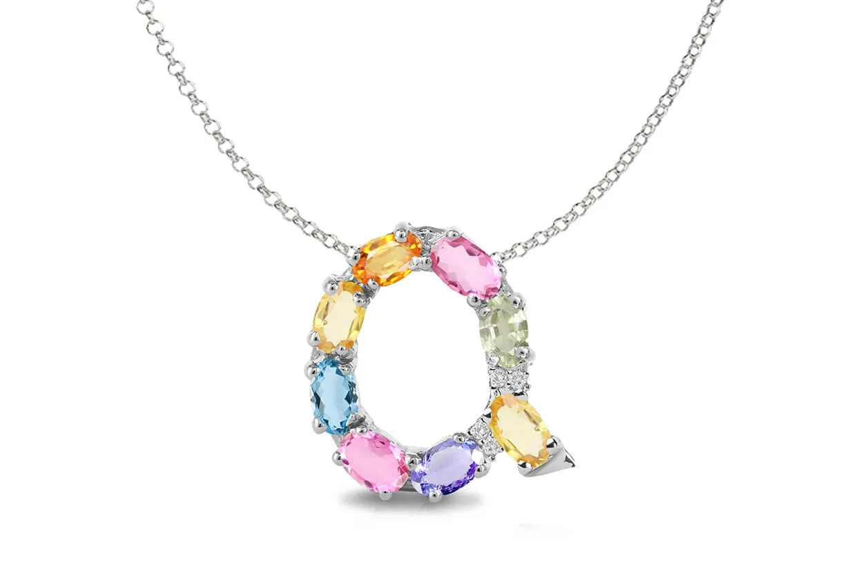 Pendant Letter Q Initial 18kt Gold