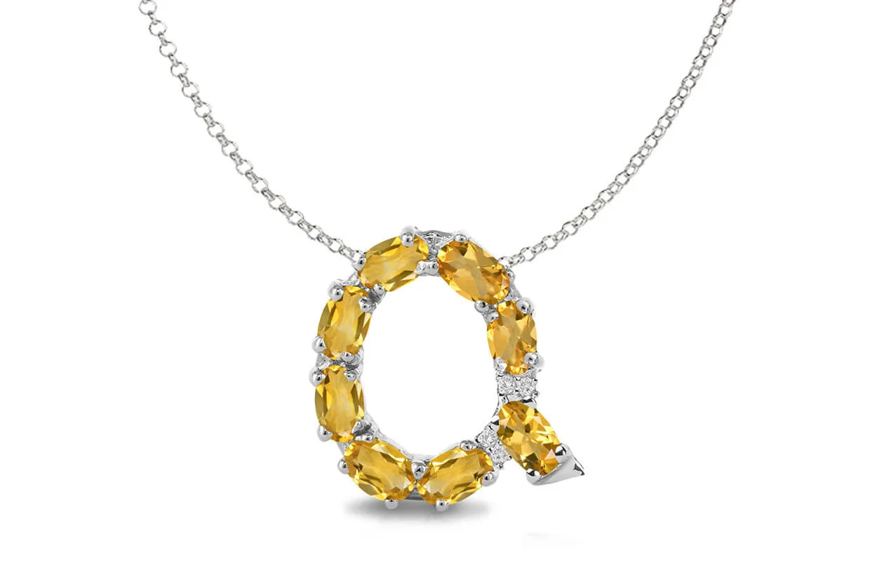 Pendant Letter Q Initial 18kt Gold