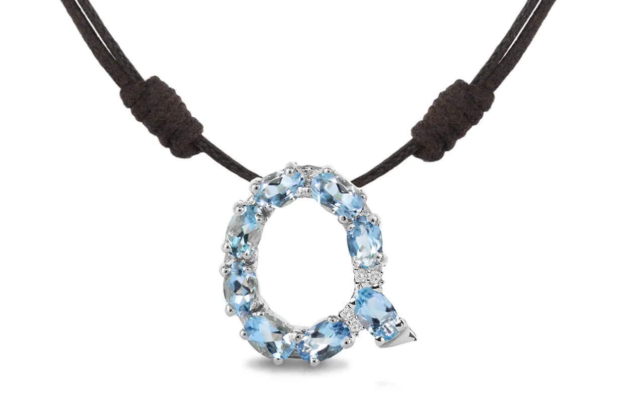 Pendant Letter Q Initial 18kt Gold