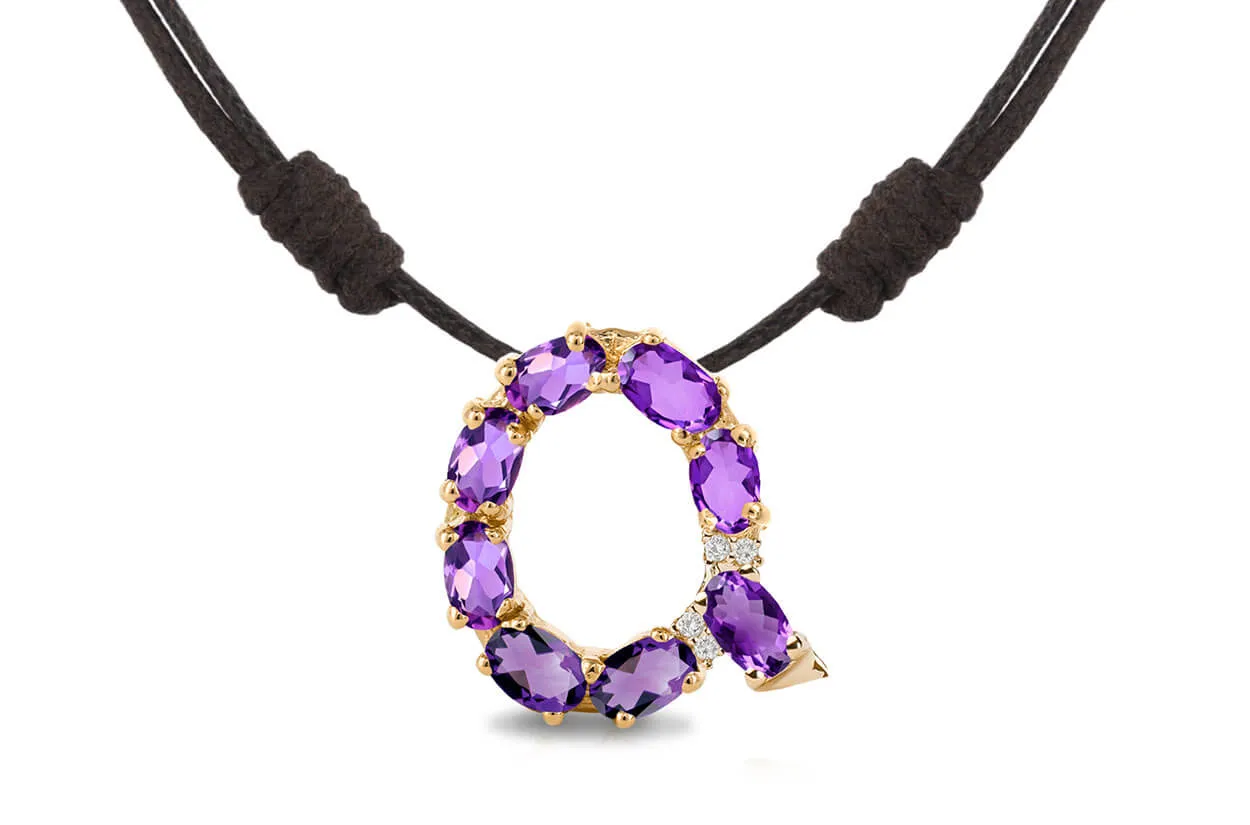 Pendant Letter Q Initial 18kt Gold