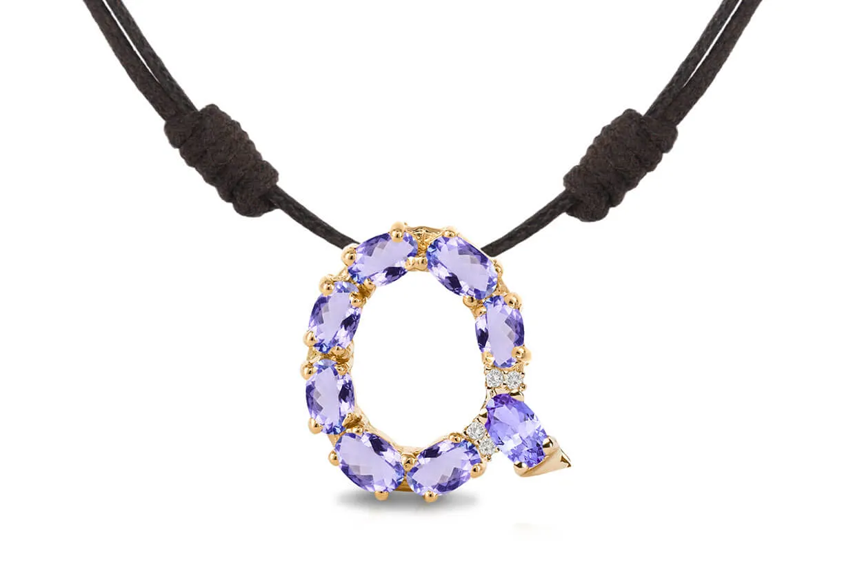 Pendant Letter Q Initial 18kt Gold