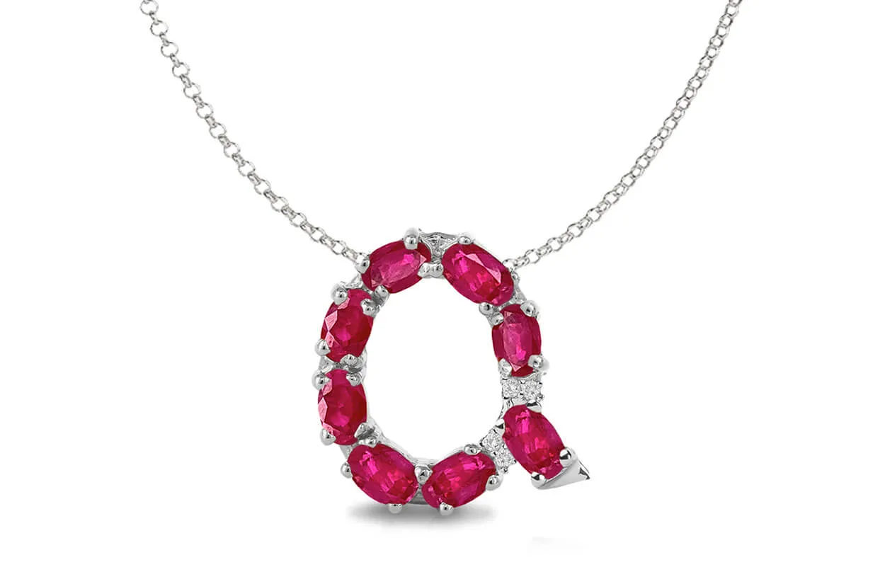 Pendant Letter Q Initial 18kt Gold