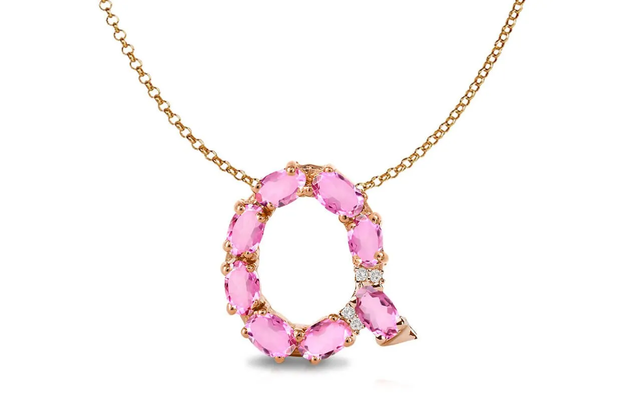 Pendant Letter Q Initial 18kt Gold
