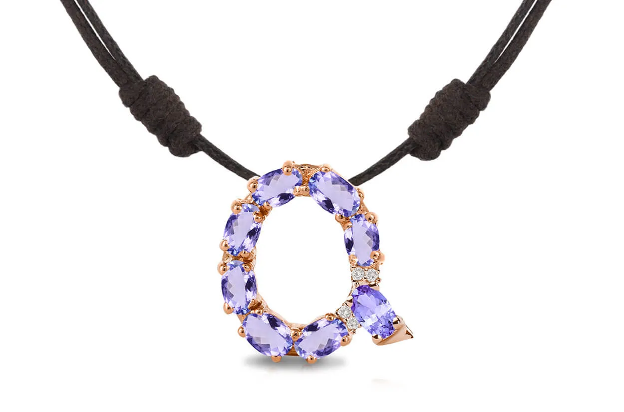 Pendant Letter Q Initial 18kt Gold