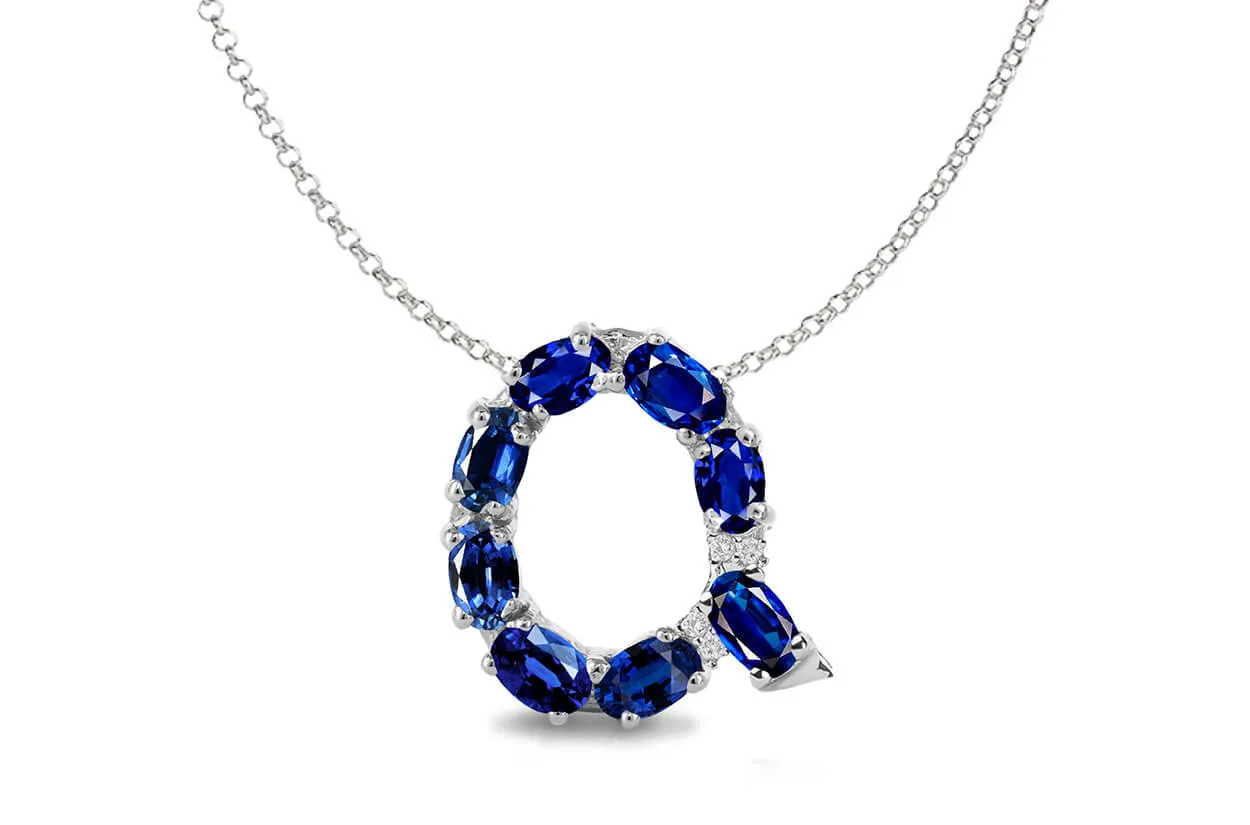 Pendant Letter Q Initial 18kt Gold