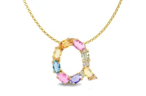 Pendant Letter Q Initial 18kt Gold