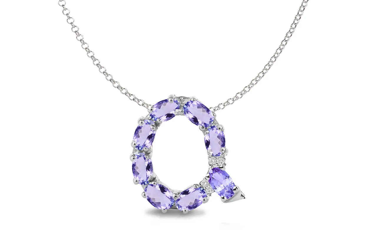 Pendant Letter Q Initial 18kt Gold