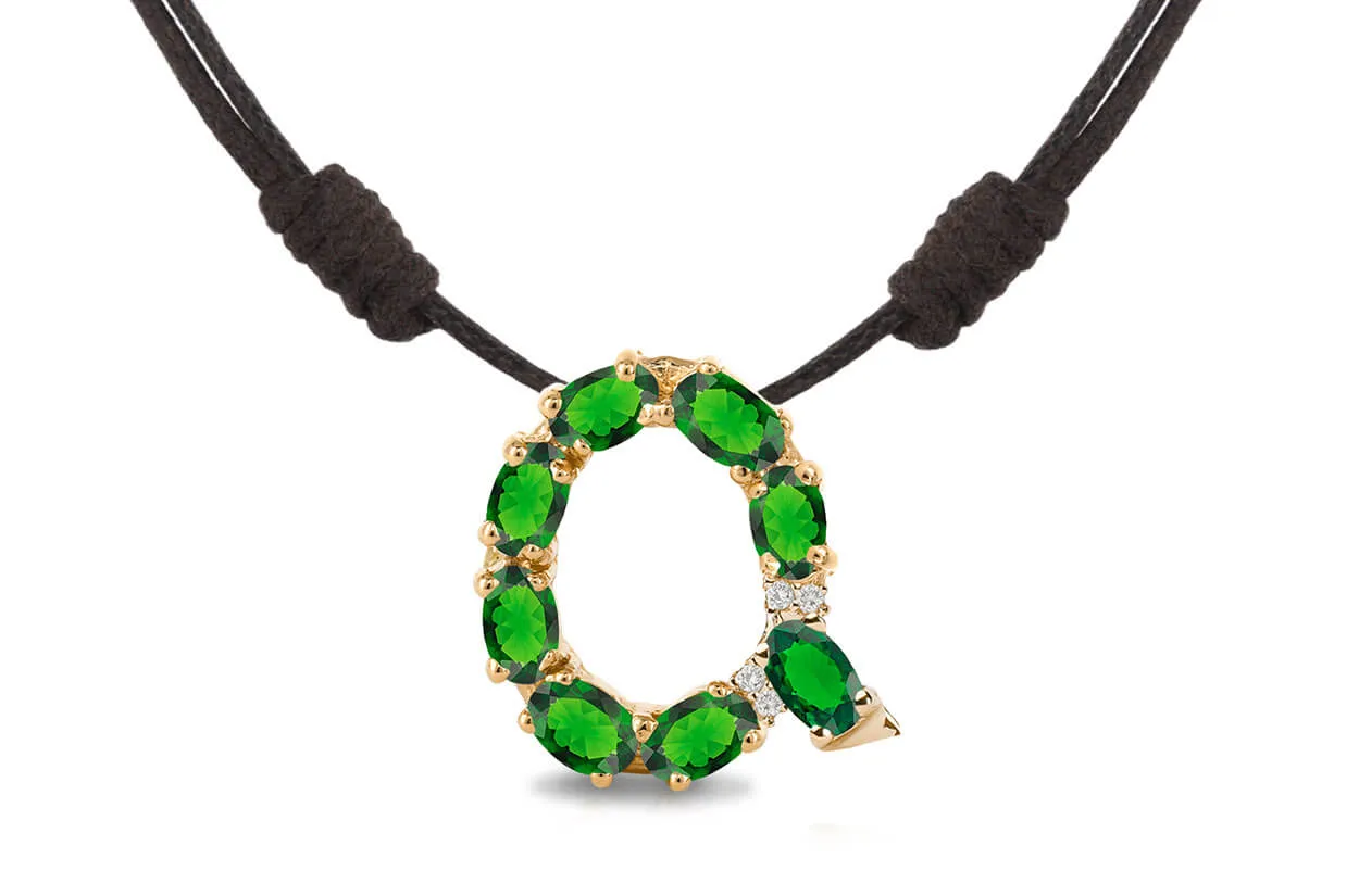 Pendant Letter Q Initial 18kt Gold