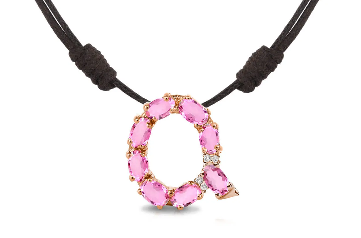 Pendant Letter Q Initial 18kt Gold