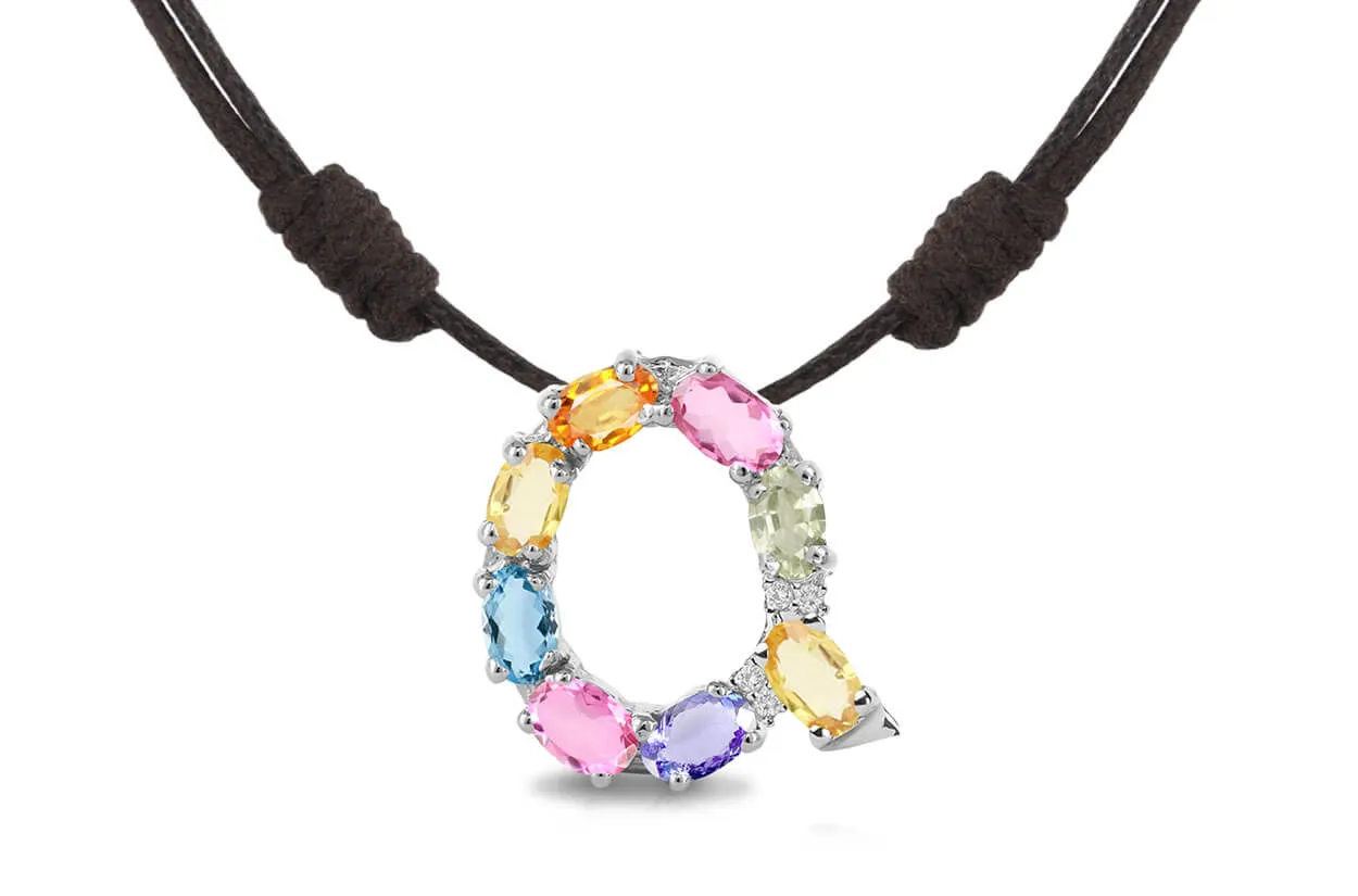 Pendant Letter Q Initial 18kt Gold