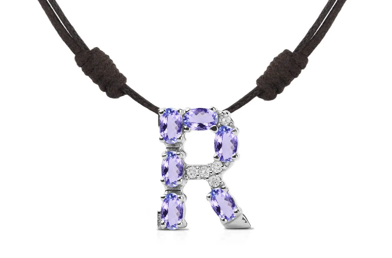 Pendant Letter R Initial 18kt Gold