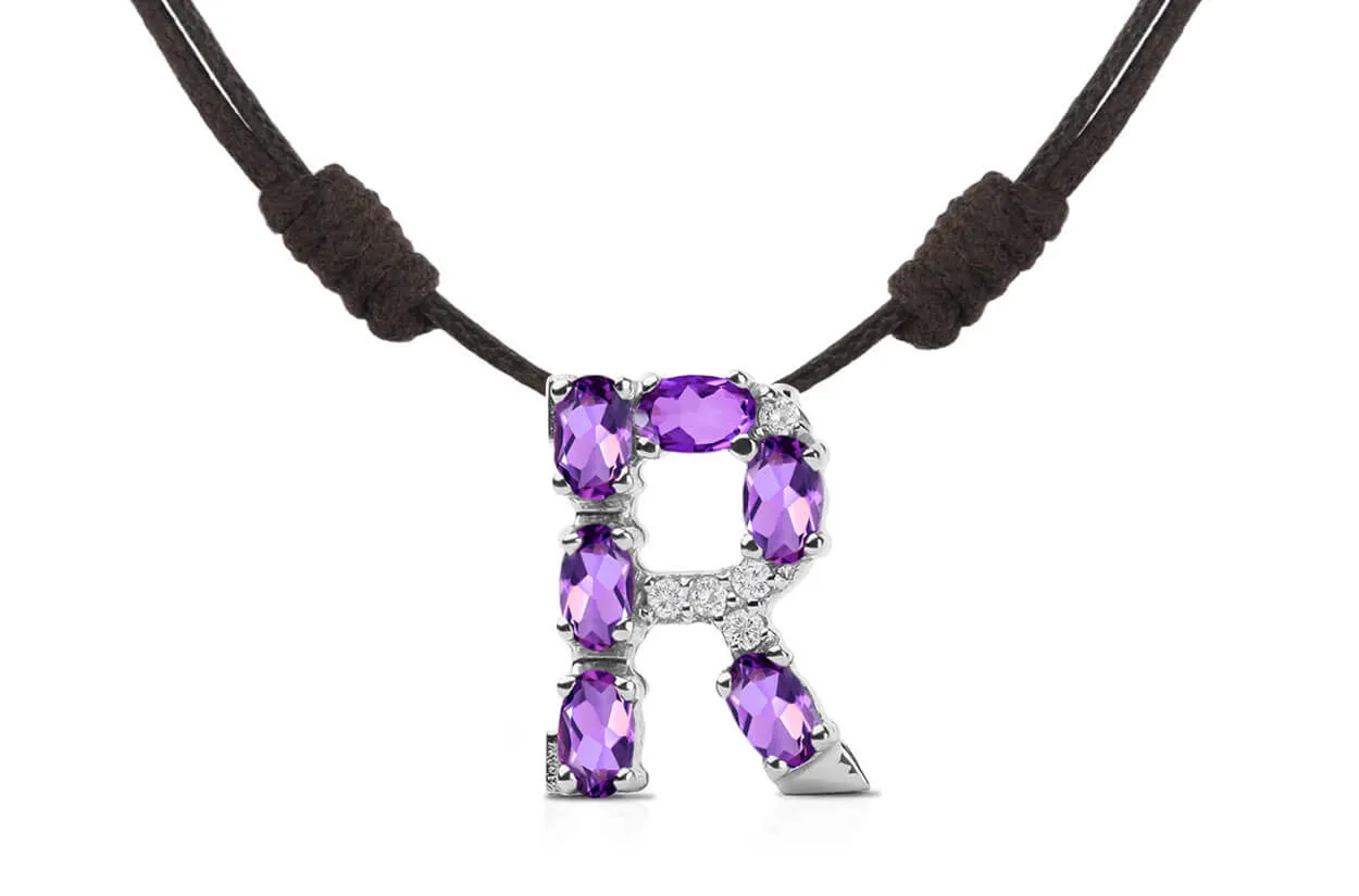Pendant Letter R Initial 18kt Gold
