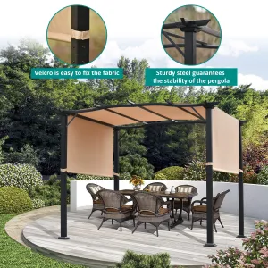 Pergolas Sunshade Waterproof Gazebo with Retractable Canopy