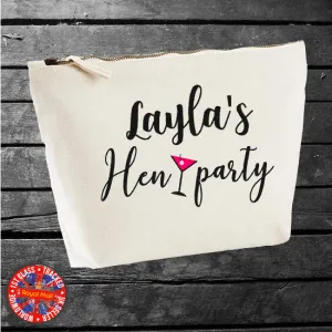 Personalised Hen Party Accessories Canvas Bag