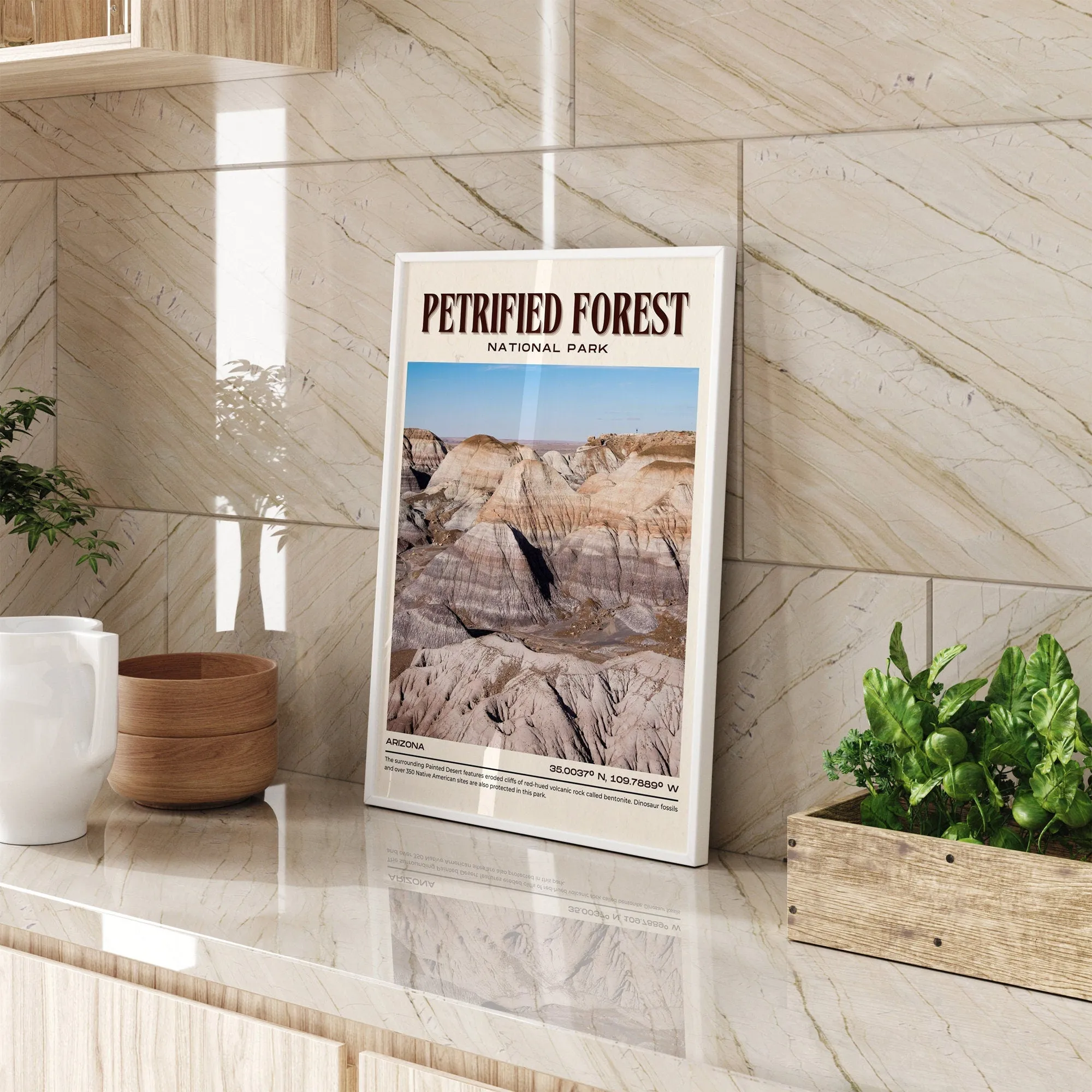 Petrified Forest Vintage Wall Art, Arizona, USA