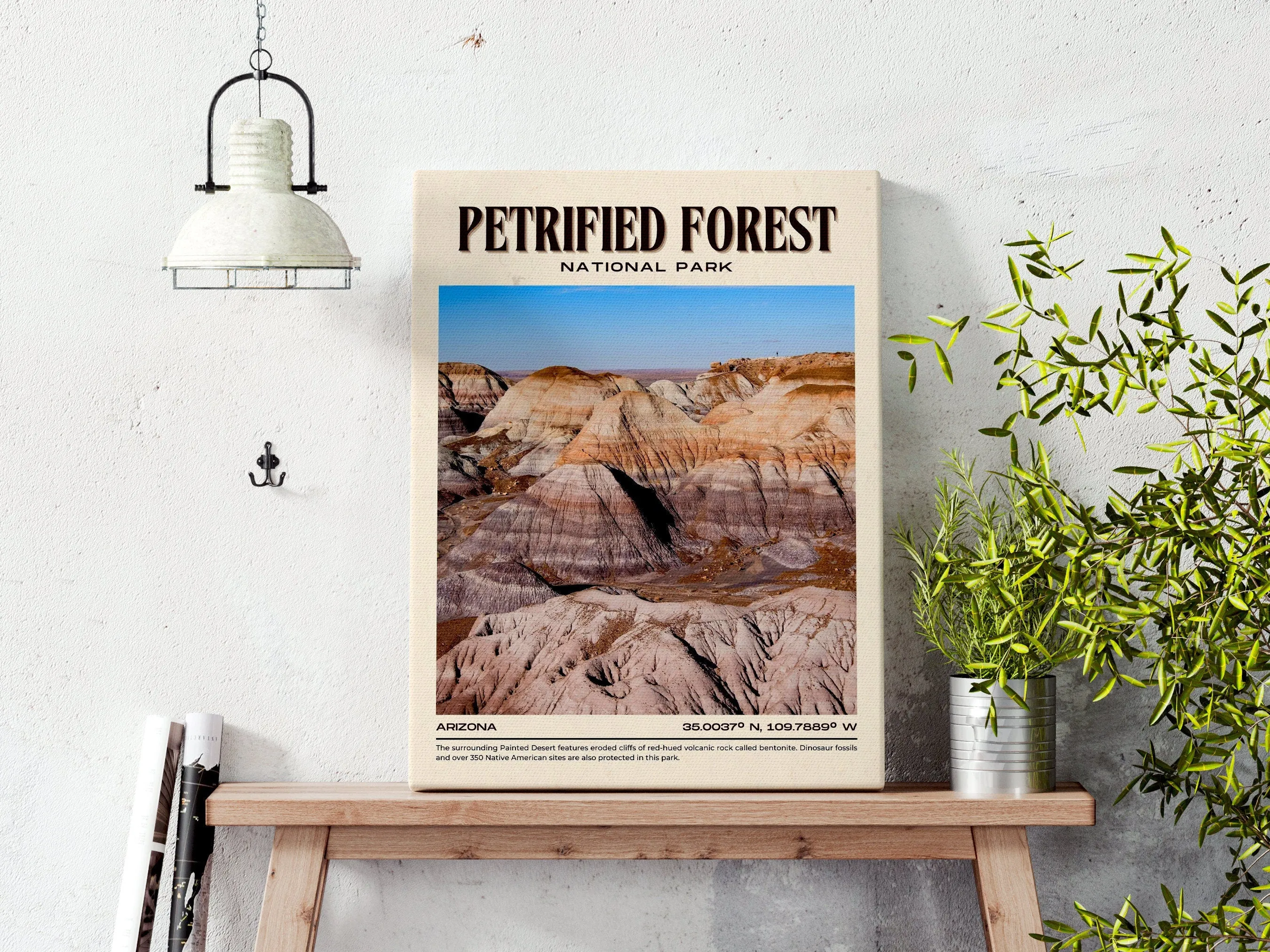 Petrified Forest Vintage Wall Art, Arizona, USA