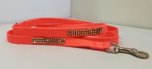 Pink Microsuede 1/2" x 4' Leash - 3 Row