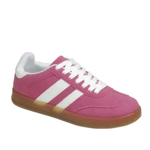 Pink Vegan Suede Sneakers