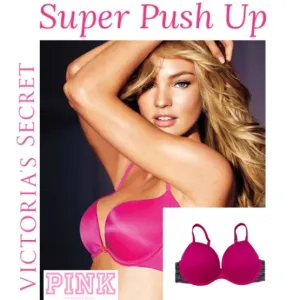 PINK Victoria’s Secret Wear Everywhere Super Push Up Bra Size 36C
