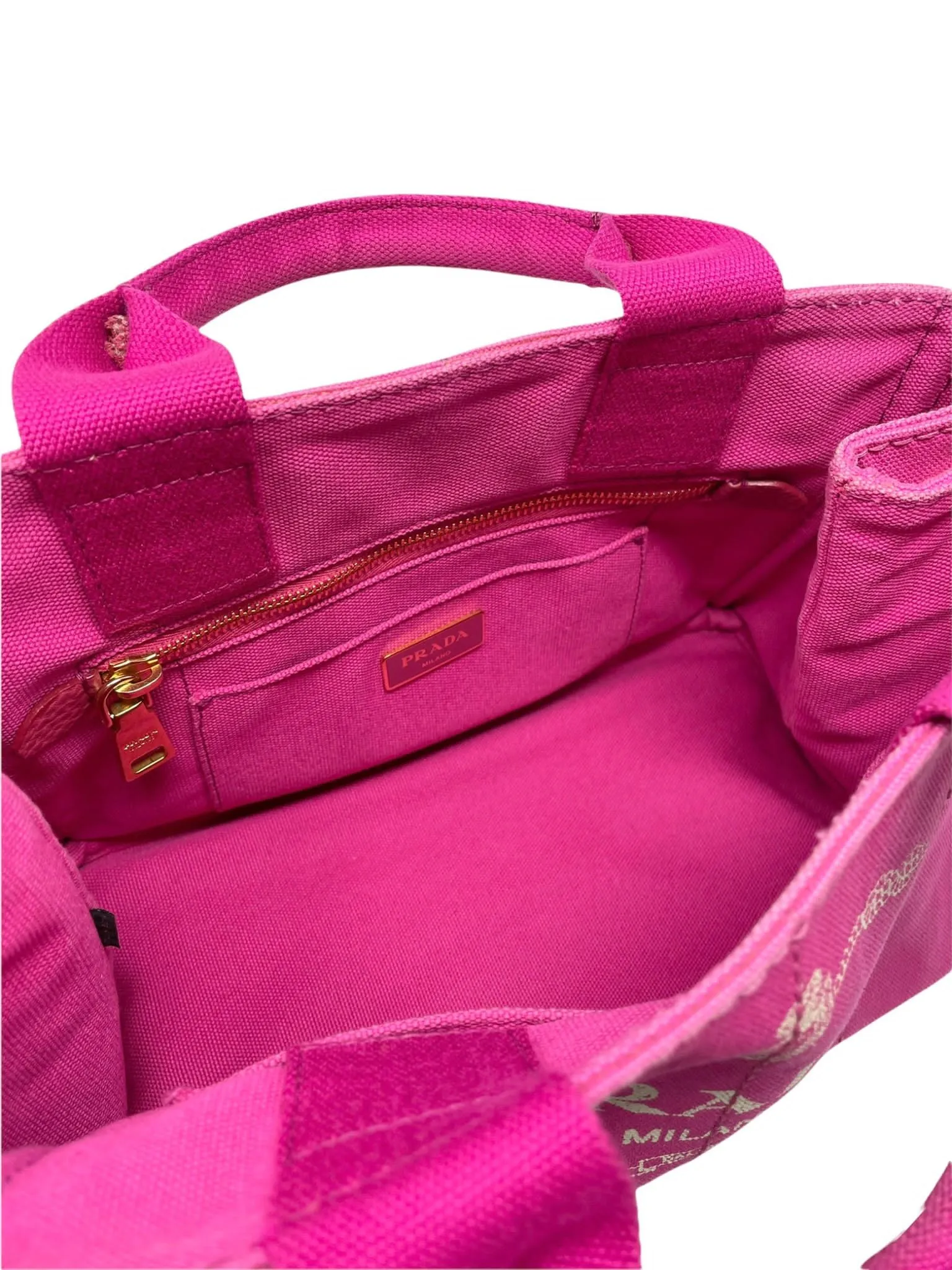 Prada Pink Canvas 2way Tote