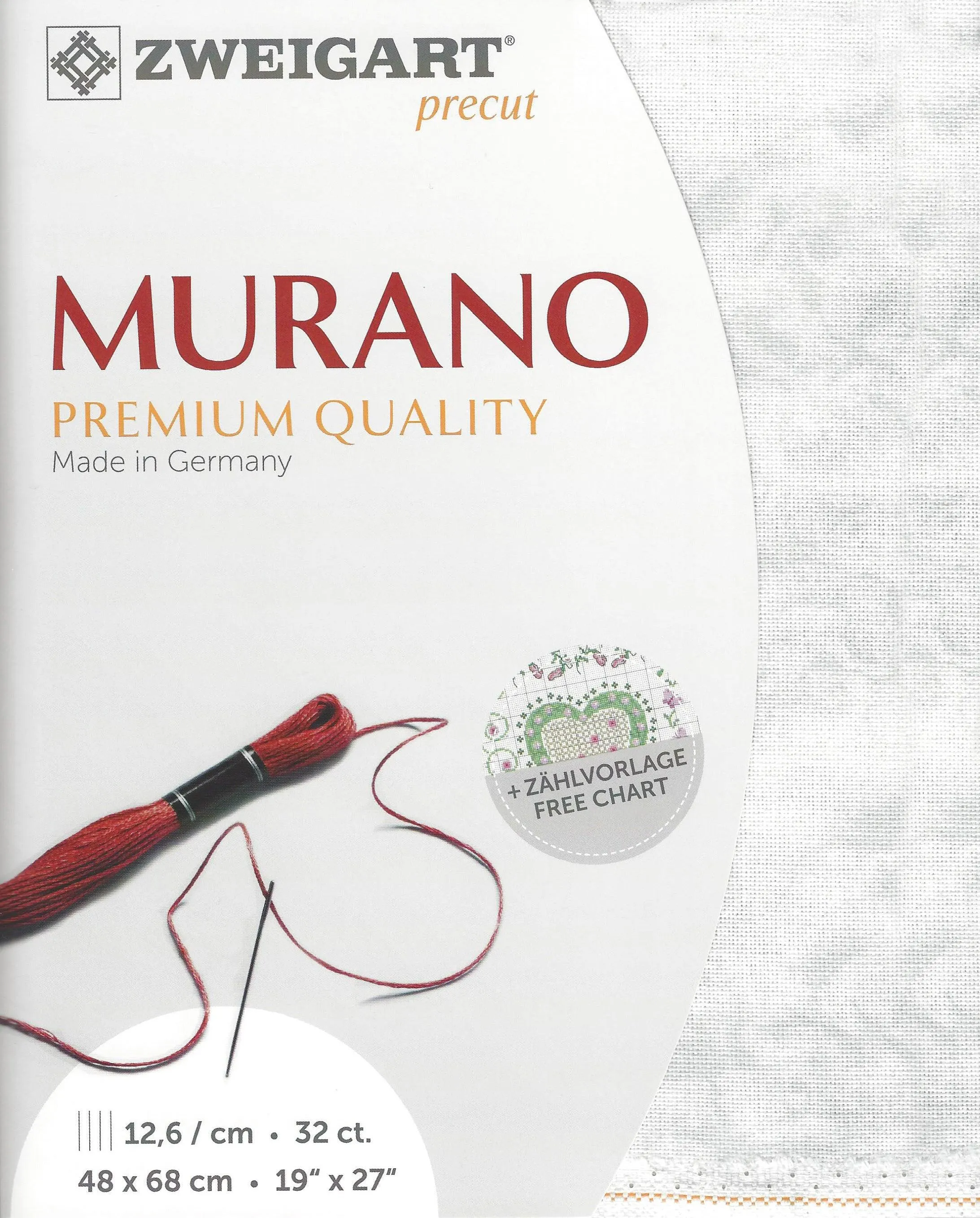 Precut  Zweigart Murano Vintage 32 count Marble/Stormy Clouds 3984/7139