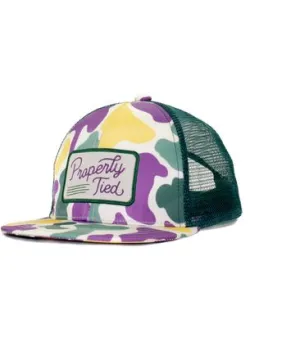 Properly Tied Boys Sportsman Trucker Hat - Mardi Gras Camo