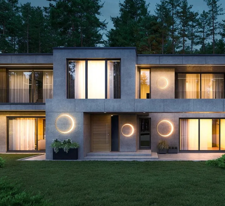 RadiantCircle - Stylish Waterproof Round LED Wall Lamp