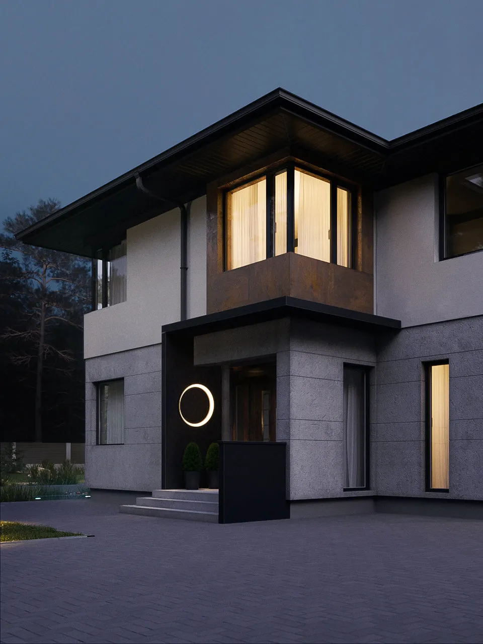 RadiantCircle - Stylish Waterproof Round LED Wall Lamp