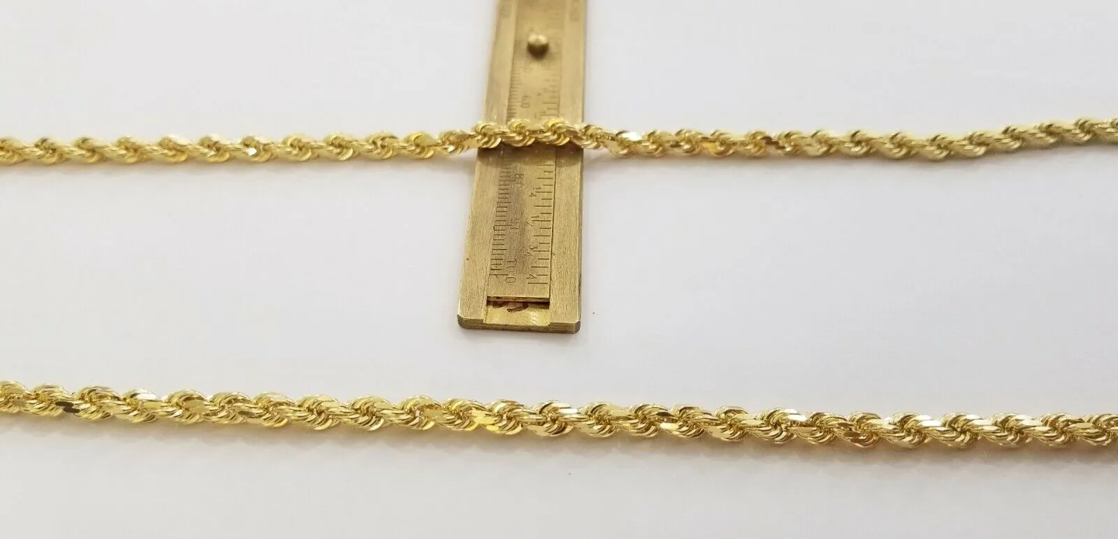 Real 14K SOLID Yellow Gold Rope Chain 5mm 24 Inches necklace Lobster Lock 14kt