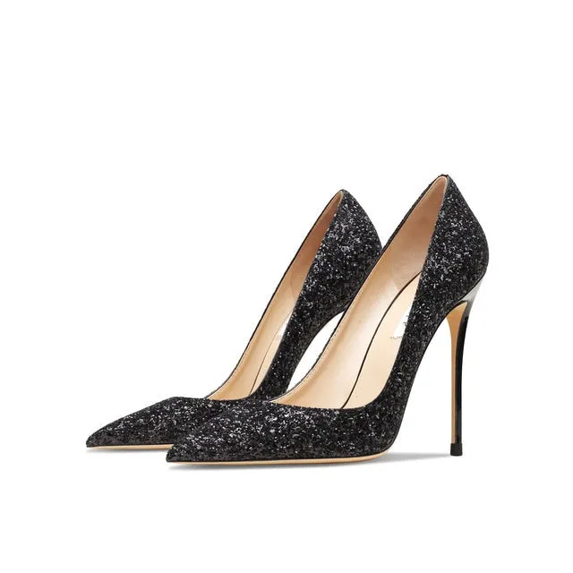 Real Leather Glitter Women Shoes