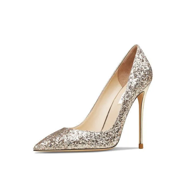 Real Leather Glitter Women Shoes