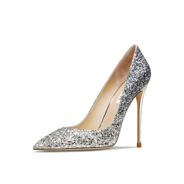 Real Leather Glitter Women Shoes