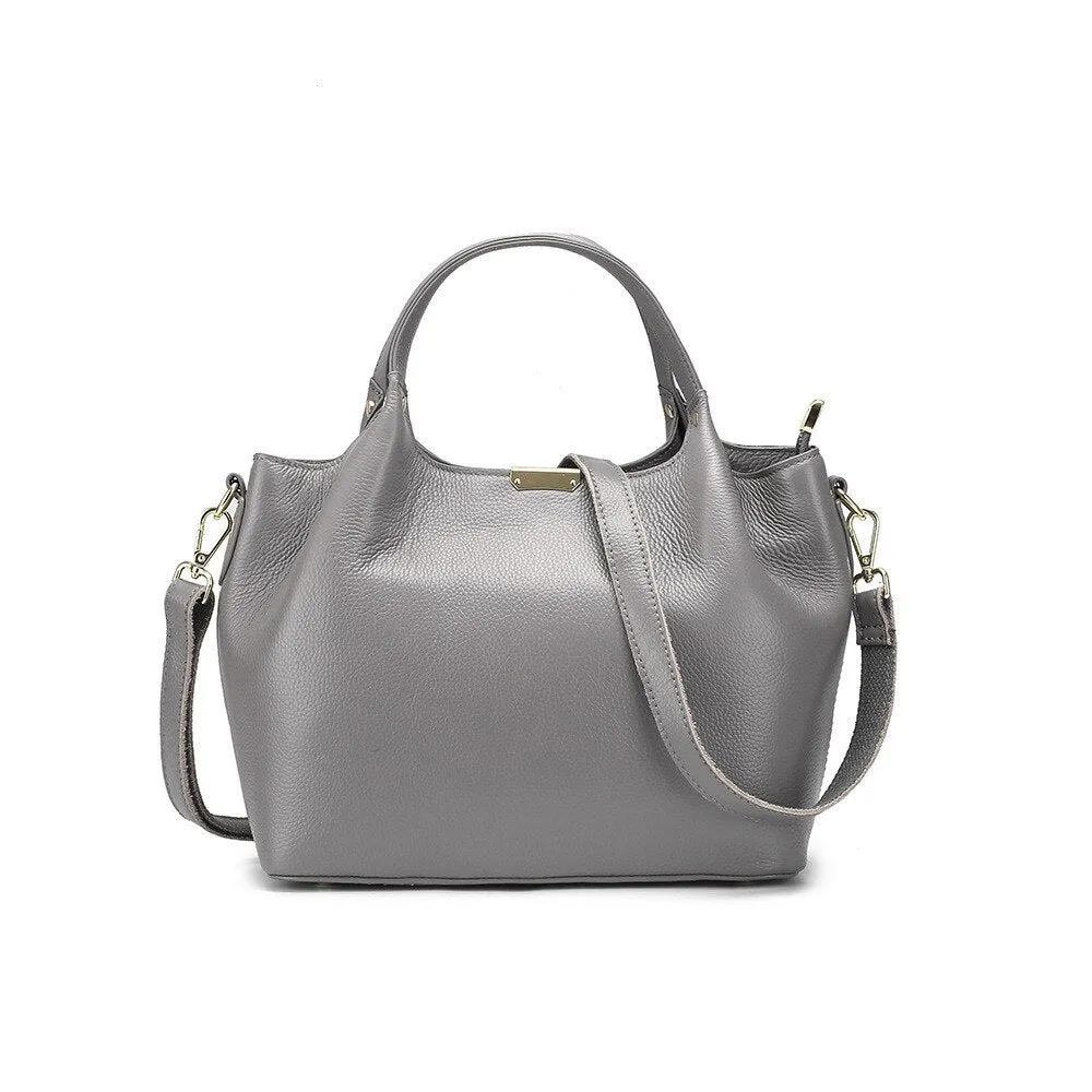 Real Leather Soft Cow Skin Women Handbag Large OL Totes