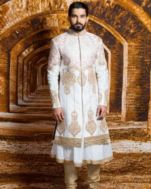 Regal White Sherwani