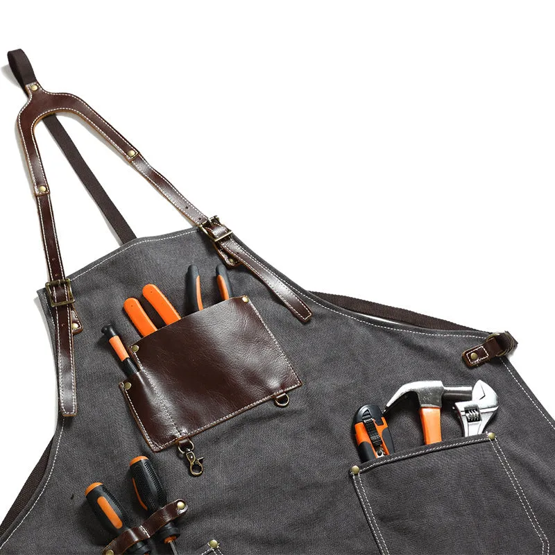 Retro Canvas Apron Shop Apron Cafe Apron Restaurant Apron Work Apron Server Apron FX888046