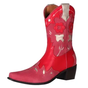Retro Vintage Red fashion Shoes Square Heel Big Size Women Shoes