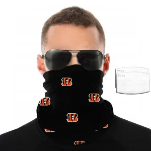 Reusble Mouth Cover Bandanas Cincinnati Bengals Variety Head Scarf Face Mask With PM 2.5 Filter
