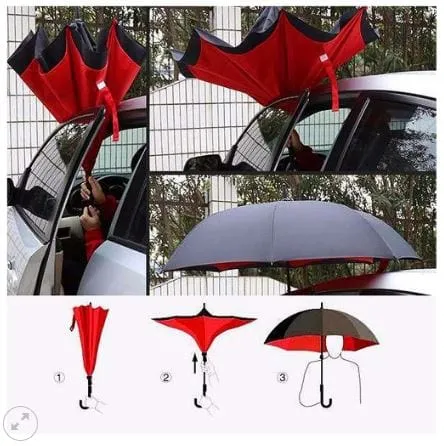 Reversible Umbrella -Purple Flower