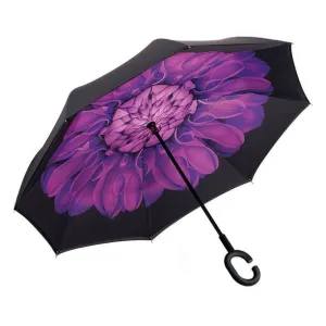 Reversible Umbrella -Purple Flower