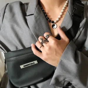 Ring Wrapping Snake Titanium Steel Ring - Unique Double Head Design