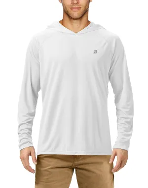 Roadbox Men's UPF 50  Sun Protection Long Sleeve Hoodie Shirt Outdoor UV Fishing Shirts for Workout, Running, Fishing, Hiking